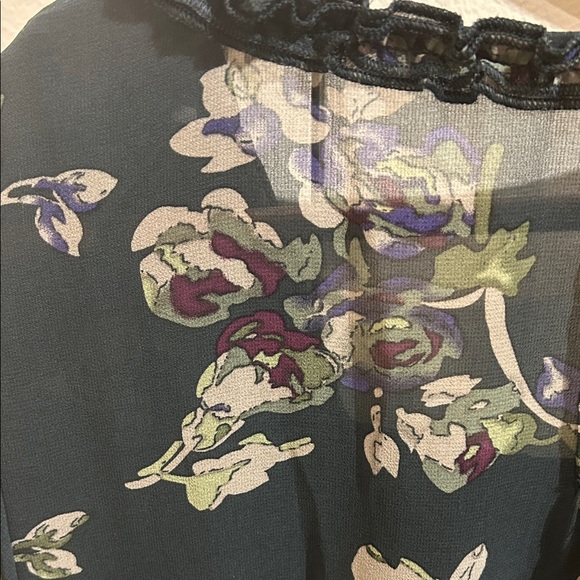 Converse Green Floral, Sheer, Mini Dress - Picture 3 of 9